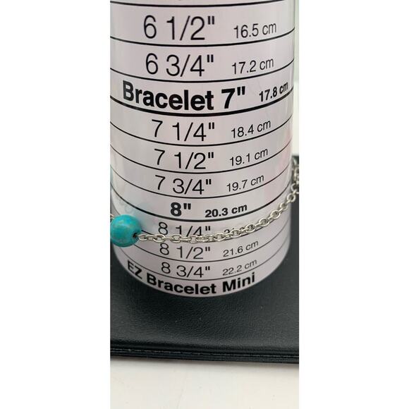 Silver Tone Butterfly And Faux Turquoise Bracelet Boho - Picture 3 of 3